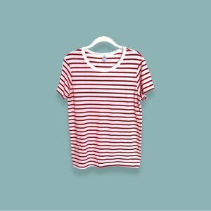 ALTERNATIVE round neck stripe T Size XL